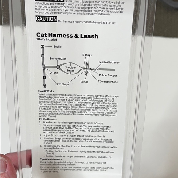 Premier Pet Cat Harness & Leash Size M - Picture 4 of 5